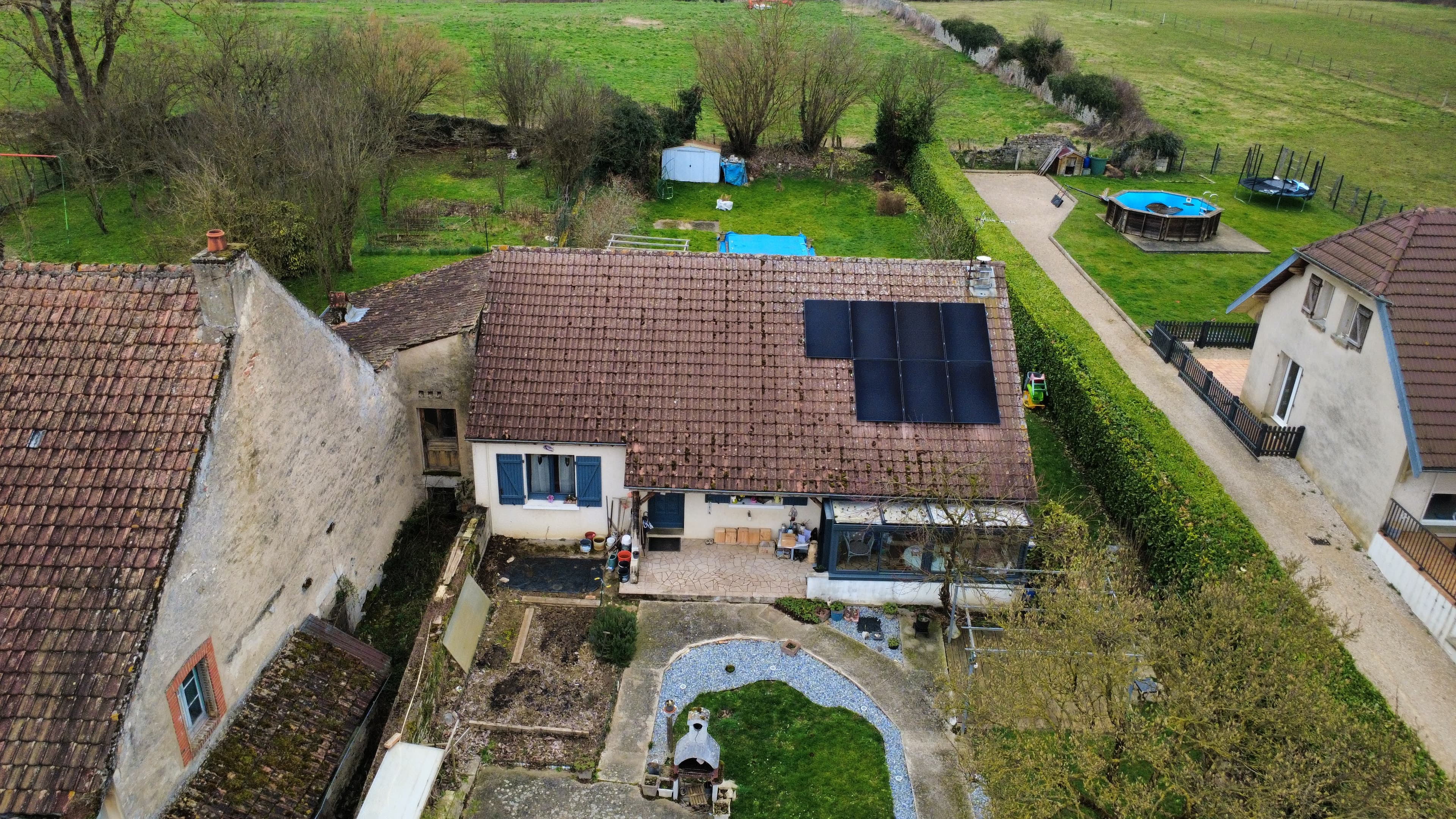 Installation photovoltaïque de 2.97 kWc à Brevans (39)