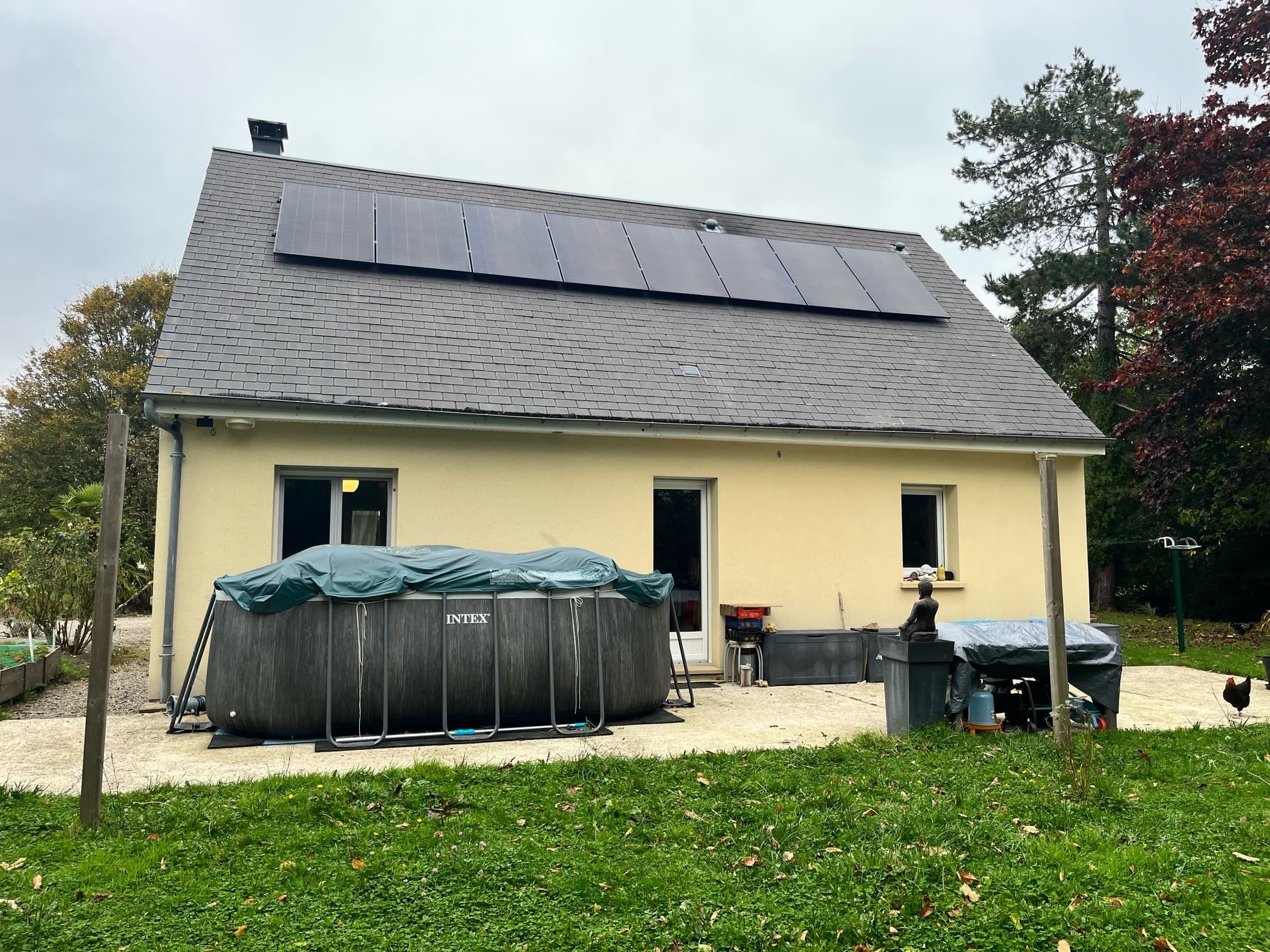 Installation photovoltaïque de 4 kWc à Saint-Samson-de-la-Roque (27)